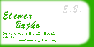 elemer bajko business card